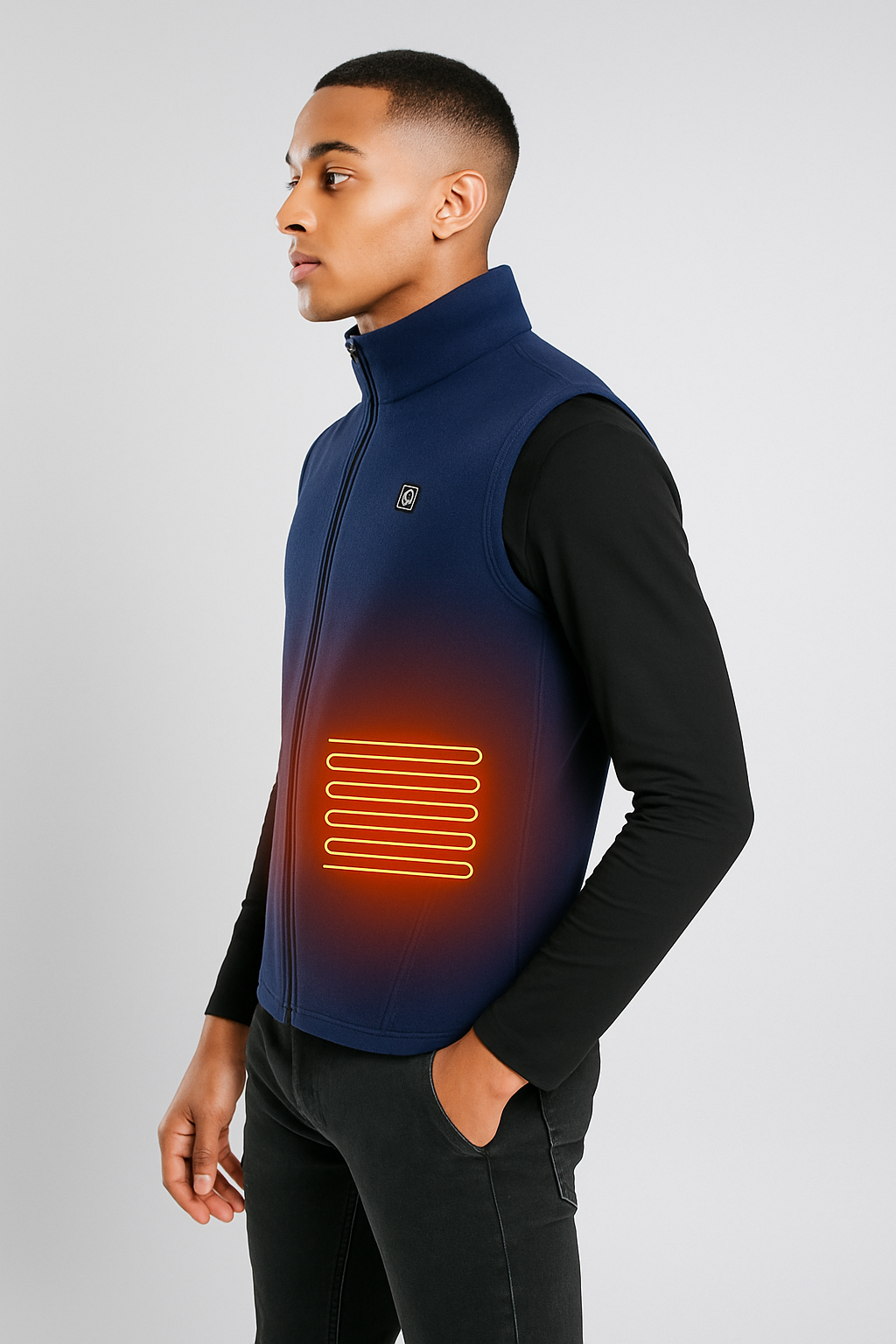 Veste sans manche chauffante