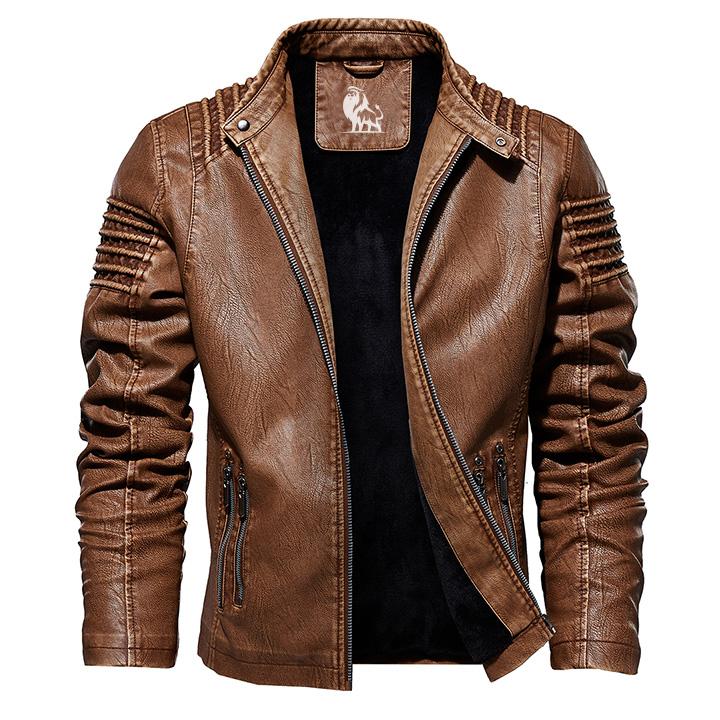 Veste Cuir Homme Noir Taille M PU Imperméable Moderne 0