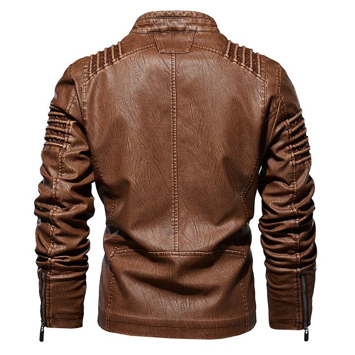 Veste Cuir Homme Noir Taille M PU Imperméable Moderne 2
