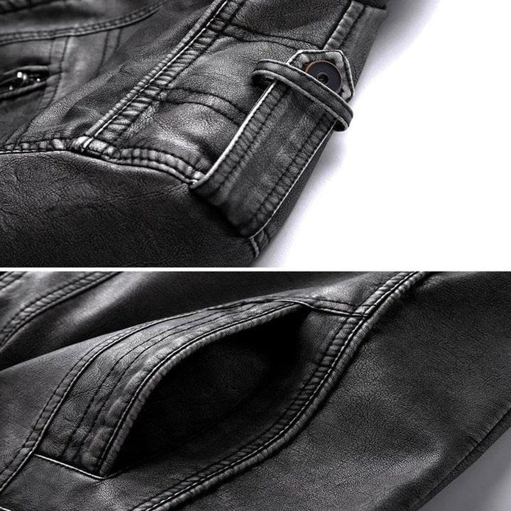 Veste Femme Noir Taille M Cuir PU Imperméable 2