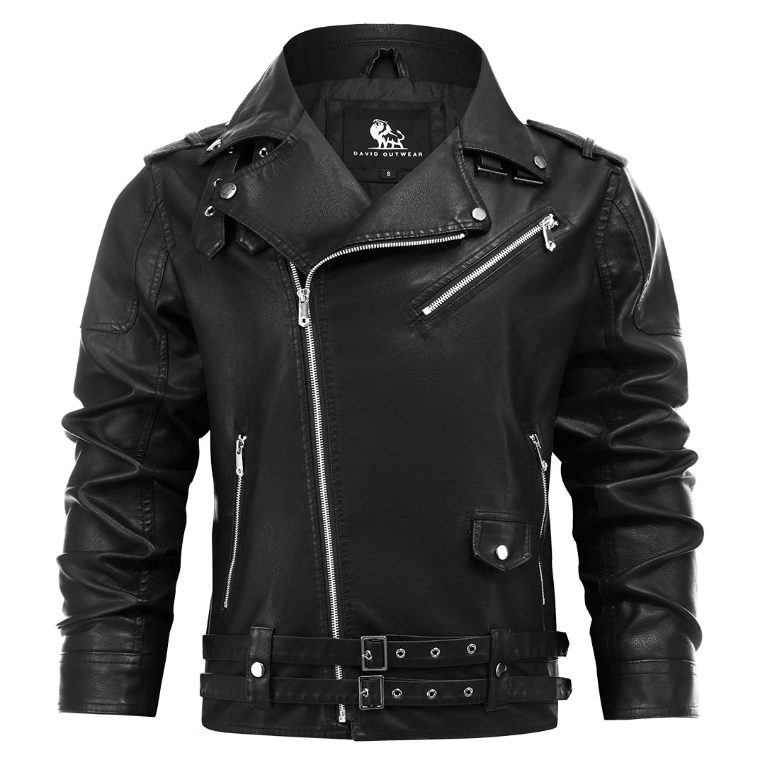 Veste en Cuir Femme Noir Taille M PU 0