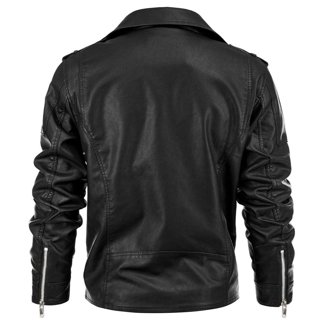Veste en Cuir Femme Noir Taille M PU 1