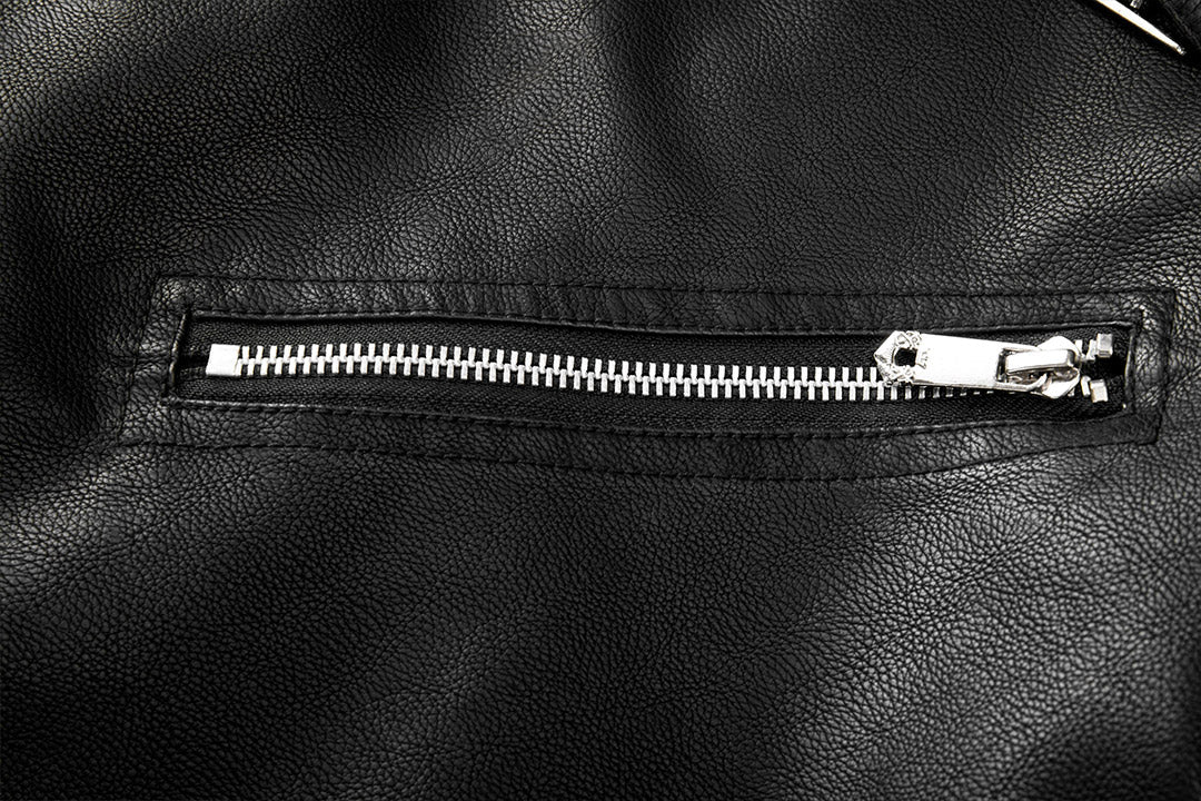 Veste en Cuir Femme Noir Taille M PU 3
